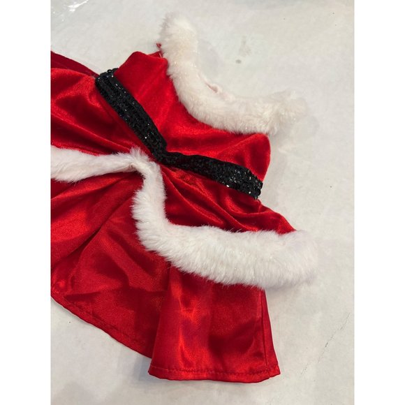 Build A Bear Workshop Christmas Holiday Mrs Claus Outfit Dress Velvet - Picture 5 of 10